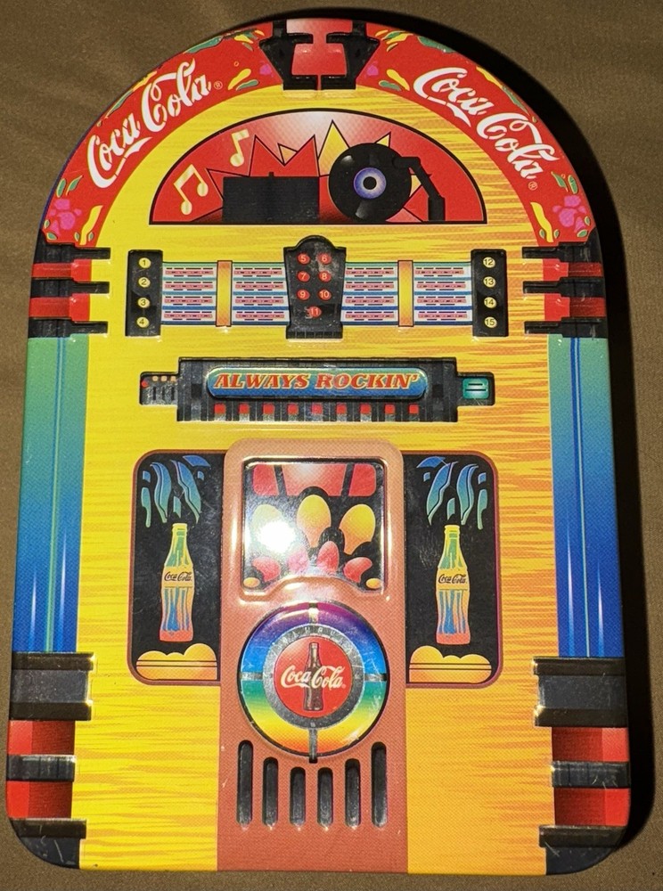 Coca-Cola Always Rockin’ Jukebox Tin 6″ Classic Collectible Container Box | 1996