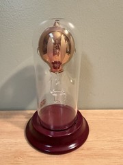 VintageHand Blown Hot Air Balloon Model Sculpture In Glass Dome Made In Britain