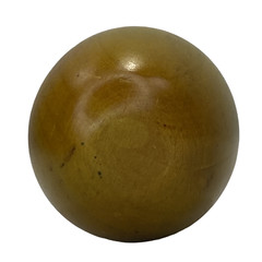 Vintage Wooden Carved Apple Golden Yellow Color With Wooden Stem