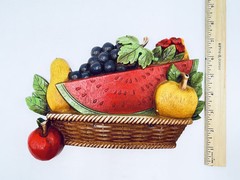 VTG 1975 Homco/Syroco #7350 #73510 USA 2pc Fruit Wall Hanging Plaques Farmhouse