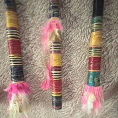 vtg Lot – 9 Traditional Bamboo Andean Tribal Folk Art Panpipe flute/blowguns