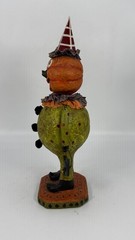 Vintage Folk Art Halloween Bobble Head Pumpkin Face Holding Mask Figurine Radko?