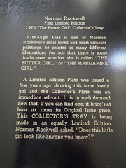 1975 Norman Rockwell “The Butter Girl” First Limited Edition Christmas Tray