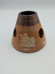 Antique Royal Doulton Harvest Ceramic Stoneware Match Striker L Straus & Sons NY
