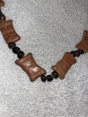 Pre Columbian Pottery Terra Cotta? Carved Bead Necklace Old