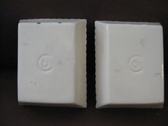 Vintage LOT 2 shadow box wall hanging dish Hand Painted Marked