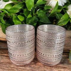 D&V By Fortessa Jupiter Double Old Fashion Glass 10oz Tumbler Set 2 Tumblers VTG