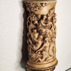 Antique Plaster Relief Hanging Column Decorative Art Greek