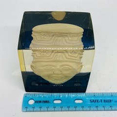 Rare Colombia Veracruz Laughing Head Statue In Resin Governor Patricio Calero 26