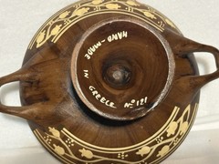 Handpainted Greek Footed Bowl