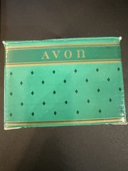 1986 Avon 100 Presidents Club GREEN Genuine Lead Crystal Covered Trinket Dish