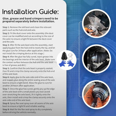 Universal Split Boot for CV Joints – Temperature and Tear Resistant Design