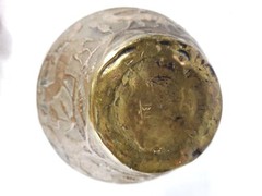 Hammered Copper Water Pot or Floral Design with Indigenous Primitive Design (61)