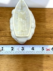 Vintage Belleek Ireland Porcelain Boat Dish Ashtray Luster Glaze
