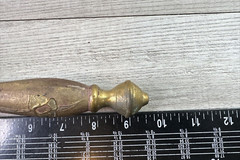 Vintage Unbranded Hand Painted Floral Brass Bell 9.25”