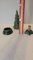 Vintage 1979 AVON Merry Christmas Tree Weiss Made In Brazil Ceramic Handpainted