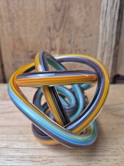 Hand Blown Glass Sculpture Art Glass Swirl
