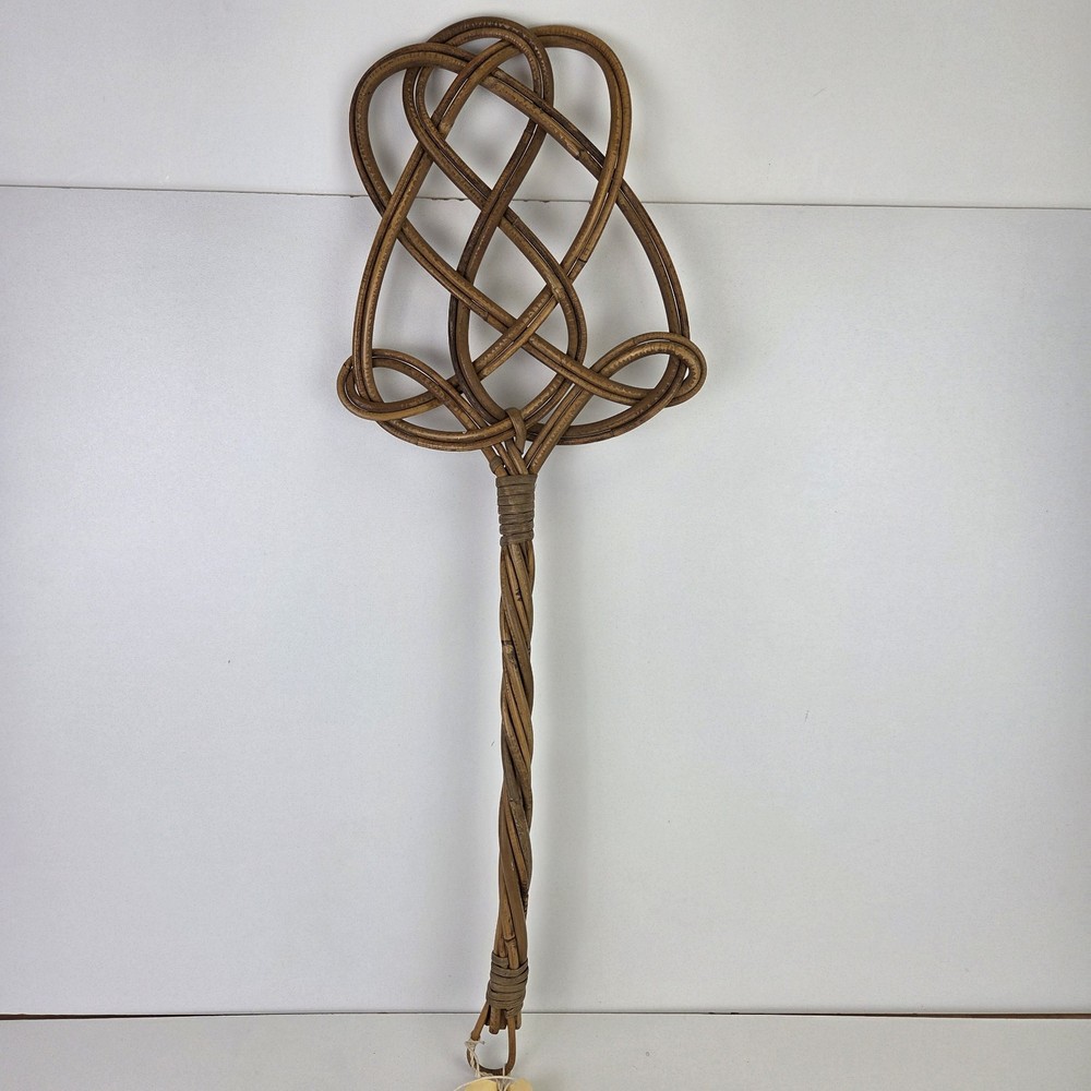 Vintage Rattan Carpet Beater – Edwardian – 28″ Long – Very Good Condition
