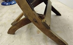 KIEL City of ST LOUIS Folding Chair Seat vintage wood cushioned auditorium
