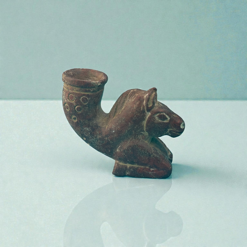 Ancient Near Eastern Jasper Stone Rhyton | Rare Collectible