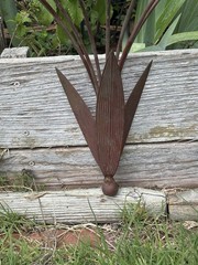 Vintage Mid Century Iron Wall Sconce Plant Holder Bronze Finish
