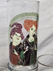 DISNEY HOCUS POCUS 10oz Glasses Sanderson Sisters Halloween 6”T 2.5”W Set Of 4