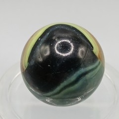 .62″ Peltier Akro Marble King Opaque Black Base Marble- #Q147