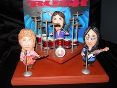 Rush Music Band by John Lamouranne The Egg Man Sculpture 2014 behind Glass RARE