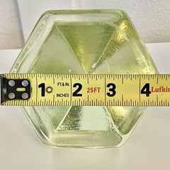Vintage Nautical Light Green Glass Ship’s Deck Prism Maritime Hexagonal Heavy