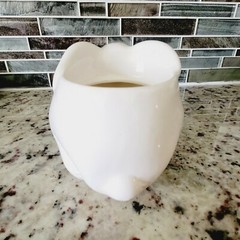 Pink and White Hand Painted Brazil Ceramic Avon Easter Bunny Planter Cute!