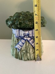 Fitz & Floyd Classic Vegetable Garden Broccoli Canister Jar Container Vtg. 1995
