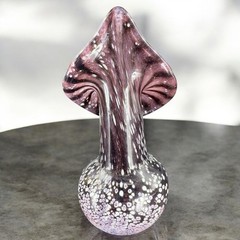 Vintage Hand Blown Art Glass Vase Jack In Pulpit Hand Made Studio Glass Vase VTG