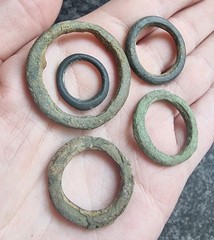 Celtic Ring Proto Money Ancient Currency Bronze Antique Metal Detecting Find (1)