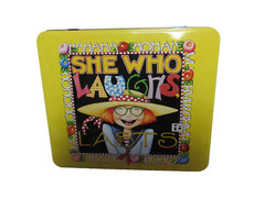 Mary Engelbreit Tin Collectible SHE WHO LAUGHS LAST JCPenney Exclusive
