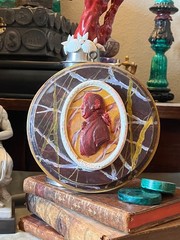 Neoclassical Faux Marble Cameo Plaque With Painted Intaglio of Josiah Wedgwood I