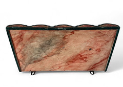 Antique Continental Neoclassical Portrait Faux Marble Wall Bracket Shelf