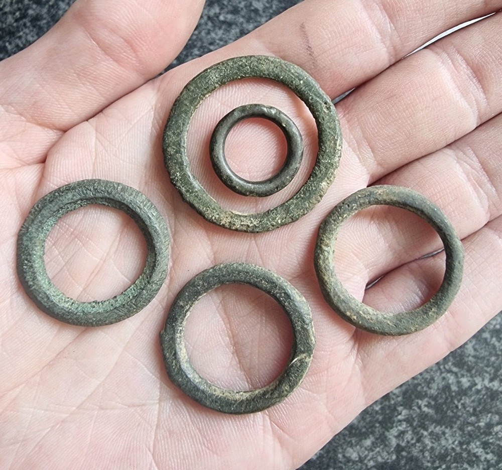 Celtic Ring Proto Money Ancient Currency Bronze Antique Metal Detecting Find (5)