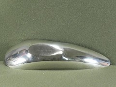 SHIRLEY CHARRON BEAUTIFUL PEWTER MODERNIST SIGNED HAND MADE TRAY HOLDER RARE