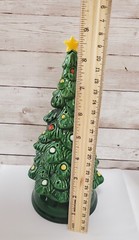 Vintage Avon Christmas Tree Hostess Ceramic Set Salt & Pepper Brazil Pomander