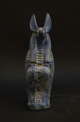 EGYPTIAN ANTIQUE STATUE RARE EGYPTIAN ANTIQUITIES OF GOD ANUBIS PHARAONIC BC