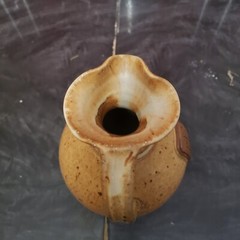 Vintage 9″ Ligonier Pitcher Pottery Vase 1 Peter 4:10 Signed Bottom (Unknown)
