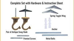 Antique Ceiling Hooks for Hanging Plants, Decorative Metal Wall Ceiling Brackets