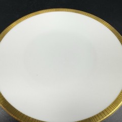 Rosenthal Germany 3680 White Gold Band Black Lines Round Plate Dish 6 Inch Set 6