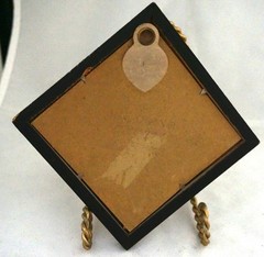 Pair 1940 Reliance Flat Glass Silhouette Gold Silver Foil