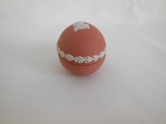 Wedgwood Terracotta Jasperware 2.75 Inch Dancing Hours Egg Box