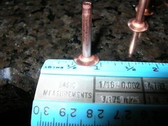 Lot of 3 Copper Rivets Longaberger BASKET Handle Repair Kit 1/8″ Round 1″ Length