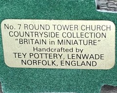 Tey Pottery Britain in Miniature Round Tower Church No 7 Figure Ornament