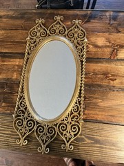 1975 Burwood Wall Mirror Hollywood Regency Ornate Gold Large 4975 32.5”x15”