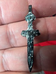 Ancient Bronze Antique Viking Amulet Amazing-Old Warrior Artifact Very Rare