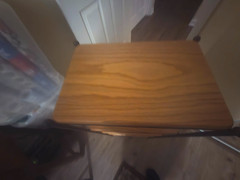 LONGABERGER WROUGHT IRON 5 TIER STAND SHELF w/ 5 WOOD SHELVES (BEAUTIFUL COND)